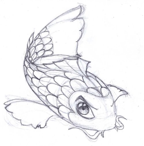 Carp Fish Tattoo Design